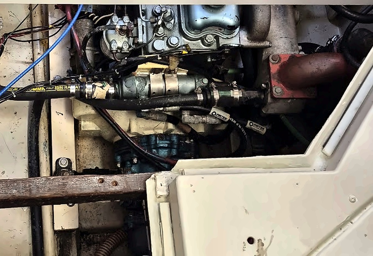 BorgWarner gearbox and transmission area aboard Silver Queen